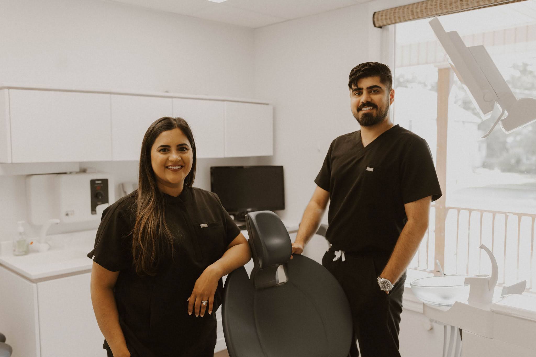 Dr. Nikita Khurana and associate in the treatment room